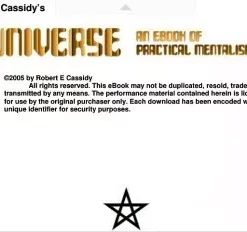 [Ebook] Universe An ebook of Practical Mentalism by Bob Cassidy.