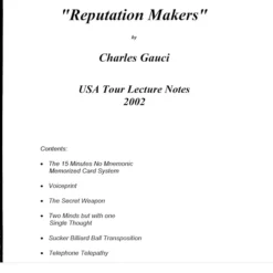 [Ebook] Charles Gauci - 'Reputation Makers' Lecture Notes ( Instant Download )