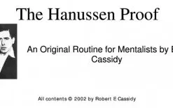 [Magic Video] The Hanussen Proof by Bob Cassidy