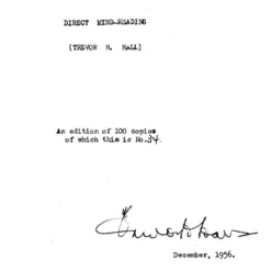 [Ebook] Direct Mind-Reading by Trevor H Hall.