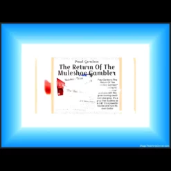 Paul Gordon's The Muleshoe Gambler instant download card trick tutorial graphic, featuring playing cards and the unique credit-card-sized crib card.