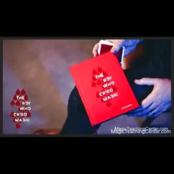 Andi Gladwin's 'The Boy Who Cried Magic' book cover, featuring a stylized illustration of cards, representing an instant download product for learning advanced card magic routines and sleights.