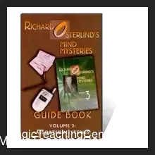Richard Osterlind Mind Mysteries Guide Book Volume 3 digital download cover, featuring advanced mentalism and magic secrets for performers.