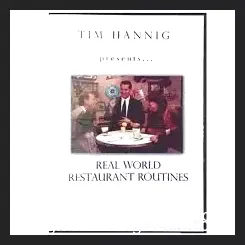 Tim Hannig Real World Restaurant Routines instant download cover, featuring Tim Hannig and elements of professional restaurant magic performance.