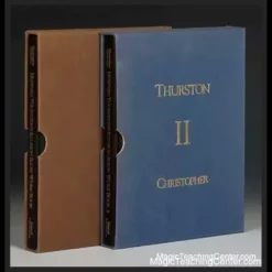 Digital covers of Jim Steinmeyer's Thurston Illusion Show Workbooks, a 2-volume instant download set detailing classic magic illusions.