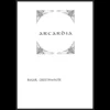 Arcardia by Roger Crosthwaite digital ebook cover, showcasing a minimalist design with typography, a black and white image of playing cards, and text indicating advanced card magic instruction available as an instant PDF download.