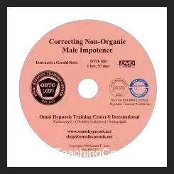 Gerald Kein's hypnotherapy training guide for correcting non-organic male impotence, focusing on psychosomatic causes, available as an instant digital download.