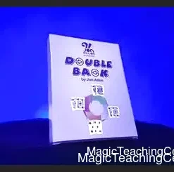 Jon Allen performing Double Back 2.0, showcasing a visual card transposition magic trick effect with playing cards, as taught in the instant download tutorial.