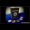 David Regal and Tango Magic Translocations Instant Download: Video tutorial thumbnail displaying classic coin magic routines and vanish effects, with various international coins.