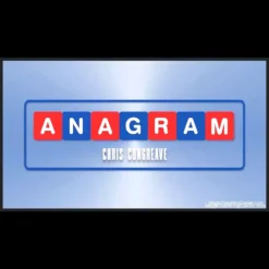 Chris Congreave performing the Anagram magic trick with playing cards or a prop, instant digital download product.