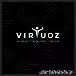 Close-up of the Virtuoz electronic smart button, a compact and discreet magic gimmick collaboratively designed by Magie Factory and Chris Torrente for iOS control.