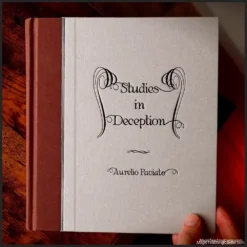 Book cover for Aurelio Paviato's Studies in Deception, a digital download guide to advanced close-up card and coin magic techniques.