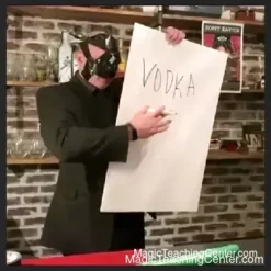 Scott Xavier performing a mentalism trick with the Ultimate Blindfold, demonstrating its foolproof design and hidden peripheral vision.