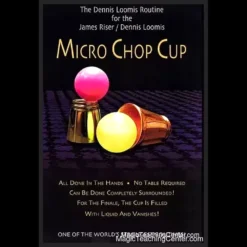 Ebook cover for Dennis Loomis Micro Chop Cup Routine digital download, a guide for magicians to learn advanced magic techniques.