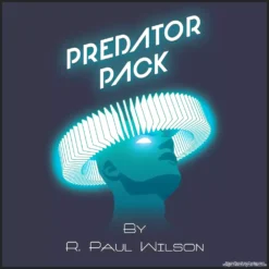 R. Paul Wilson's Predator Pack, an instant download card magic tutorial, visually demonstrating the revealed predicted card written on the back of Jokers from a regular deck.