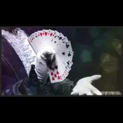Cover image for Hacking Perception: Easy & Cool Card Tricks instant download video course by Blake Douglass and Jason Wethington, featuring playing cards and magical elements.