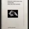 Ebook cover for Justin Higham's 'Pseudo Card Cheating Switches and Related Moves,' featuring a stylized design of playing cards and text, representing a guide to advanced card manipulation techniques and magic tricks.