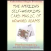 Aldo Colombini presenting 'The Amazing Self-Working Card Magic of Howard Adams Vol 1' instant digital video download. The image shows a close-up of a hand holding playing cards, symbolizing easy card tricks without sleight-of-hand.