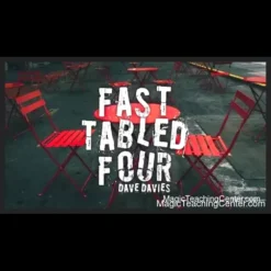 Thumbnail for David Davis Fast Tabled Four magic video tutorial showing four playing cards appearing on a table.