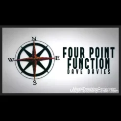 Dave Davies - Four Point Function magic video tutorial thumbnail showcasing a complex card flourish or a deck of cards.