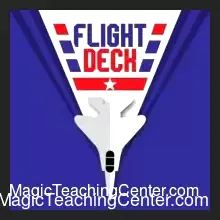 Steve Gore's Flight Deck, a revolutionary edge-marked playing card deck, displayed with its custom tuck box and a spread of cards highlighting its subtle marking system.