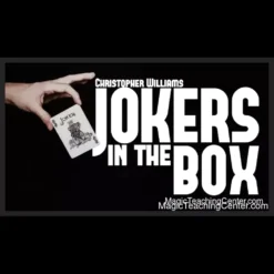 Christopher Williams performing the 'Jokers in the Box' card trick, showcasing signed cards, jokers, and a card box during a magic tutorial.