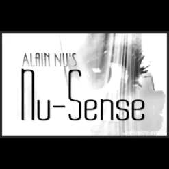 Alain Nus – Nu-Sense magic video thumbnail featuring Alain Nus, an eye-catching design, and product title, for learning impromptu mind reading with business cards.