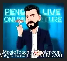 Derek Ostovani presenting advanced card and coin magic, along with mentalism routines, during his Penguin Live Lecture video tutorial.