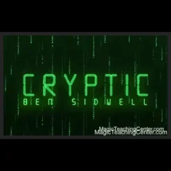 Ben Sidwell teaching the 'Cryptic' instant download card magic trick video, featuring spectator interaction and a twist ending.