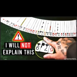 Close-up image of a hand performing a card trick with playing cards, representing Lloyd Barnes' 'Card Trick to Fool Magicians' instant video download tutorial.