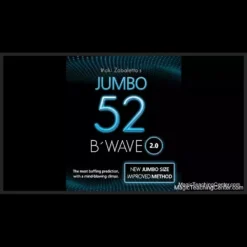 Vernet Magic 52 B Wave Jumbo 2.0 instant download video tutorial showcasing the multi-layered card prediction trick with jumbo cards, including a red-backed reveal and blank-faced deck.