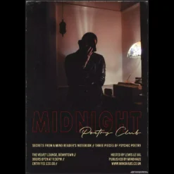Cover of Lewis Le Val's 'Midnight Poetry Club' mentalism ebook, featuring the title in elegant typography and author name, available for instant digital download.