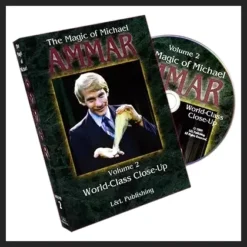 Michael Ammar demonstrating close-up magic tricks with cards and coins from his 'Magic of Michael Ammar #2' instant download video tutorial.