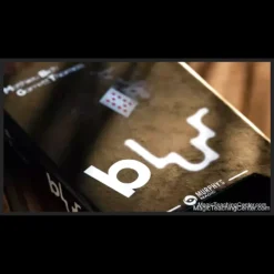 Blurred Bicycle playing card against a blue background, representing the Blur Blue magic trick video by Mathieu Bich and Garrett Thomas, instant download.