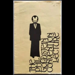 Ebook cover for The Phil Goldstein Convention Lecture, a digital download of the 1978 magic lecture with techniques and illustrations by Philip T. Goldstein.