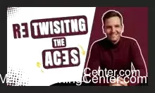 Cover image for Josep Vidal's 'Retwisting the Aces' magic video tutorial, displaying four playing card aces on a table.