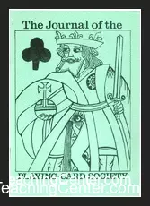 Cover image of The Journal of the Playing-Card Society Volume 1 ebook, showcasing antique playing card designs and typography.