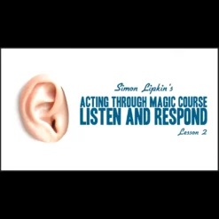 Simon Lipkin providing expert instruction on acting and magic techniques, specifically for Lesson 2 of 'Acting Through Magic' video series, available as an instant digital download.