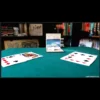 Magia Estudio video course cover for Agua y Aceite card trick, showing cards seemingly separating like oil and water, representing advanced card magic tutorial and instant download access.