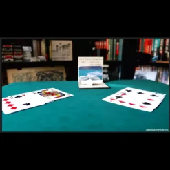 Magia Estudio video course cover for Agua y Aceite card trick, showing cards seemingly separating like oil and water, representing advanced card magic tutorial and instant download access.