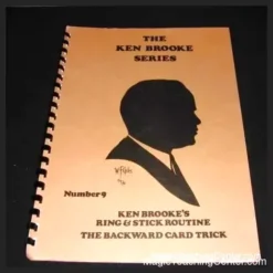 Ebook cover for Ken Brooke Series Number 09 featuring the Ring And Stick Routine and The Backward Card Trick, available for instant download.