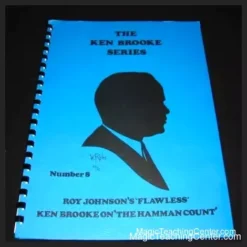 Ebook cover for The Ken Brooke Series Number 08, featuring detailed instructions for Roy Johnson's Flawless envelope switch and Ken Brooke's insights on The Hamman Count. Instant digital download for magicians.