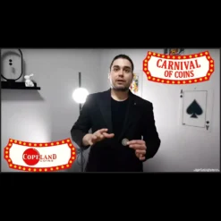 Riccardo Negroni demonstrating the Back Palm Vanish with a coin, teaching advanced coin magic sleight of hand.