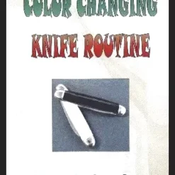 Aldo Colombini demonstrating his Color Changing Knife Routine, holding a white knife and a black knife in a close-up magic performance.