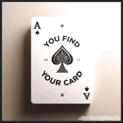 A hand holding a deck of playing cards, demonstrating the 'You Find Your Card' magic trick from The Daily Magician's instant download video tutorial.