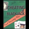 Ebook cover for 'Cheating at Blackjack: and Advantage Play' by Dustin Marks, depicting a close-up of a hand dealing blackjack cards with casino chips on a green felt table, signifying casino strategy and card manipulation. Instant digital download available.
