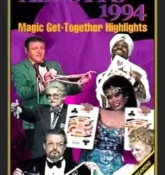 Cover art for Abbott's 1994 Magic Get-Together Highlights Video Set, depicting a classic magic event with legendary performers and lectures, available for instant download.