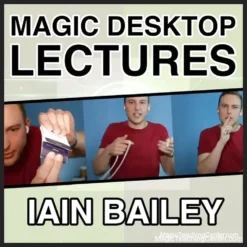 Iain Baile demonstrating a captivating card illusion at his desktop during the Magic Desktop Lecture digital download.