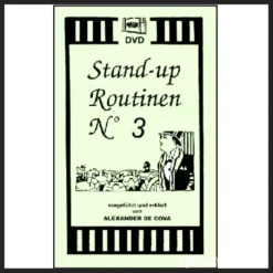 Alexander de Cova Stand-Up Magic Routines Volume 3 video course cover, featuring magic performance instruction.
