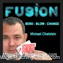 Michael Chatelain demonstrating Fusion, a visual magic trick where a folded incorrect card impossibly transforms into a spectator's chosen card.